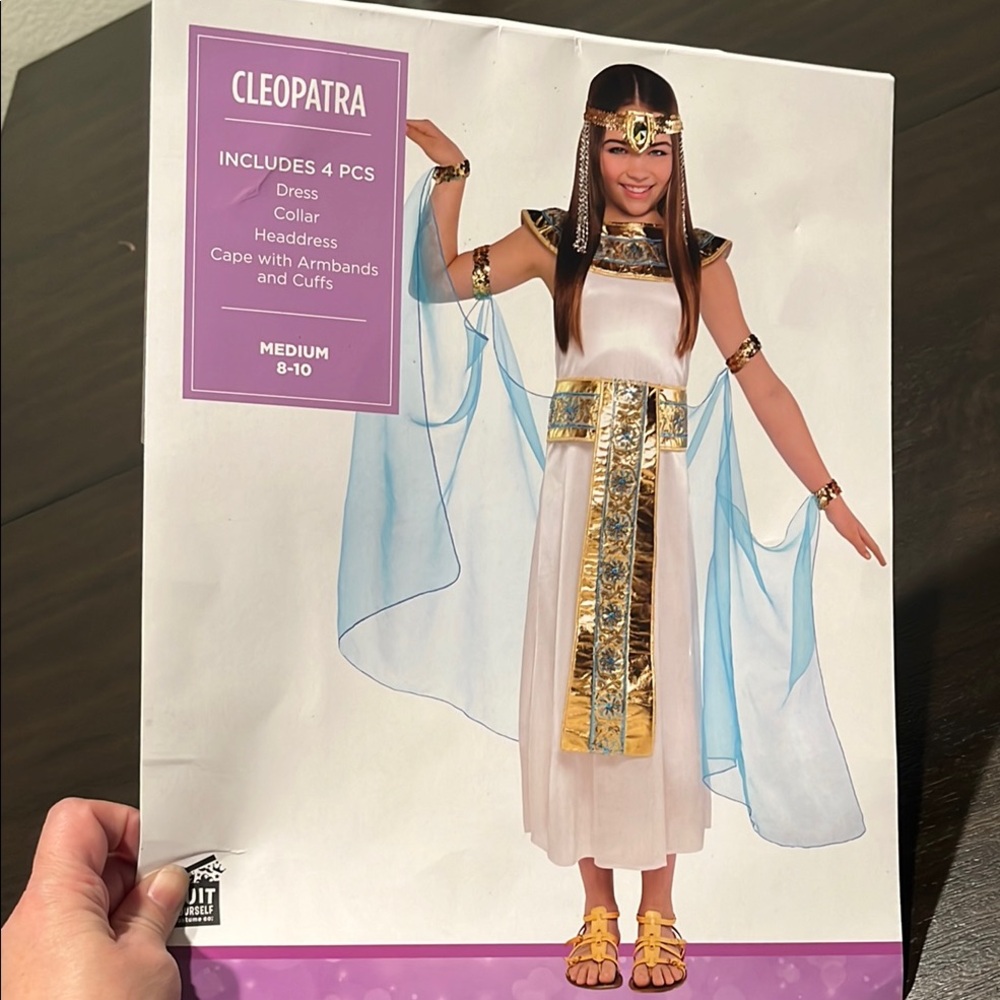 Cleopatra Kids Costume - White and Gold